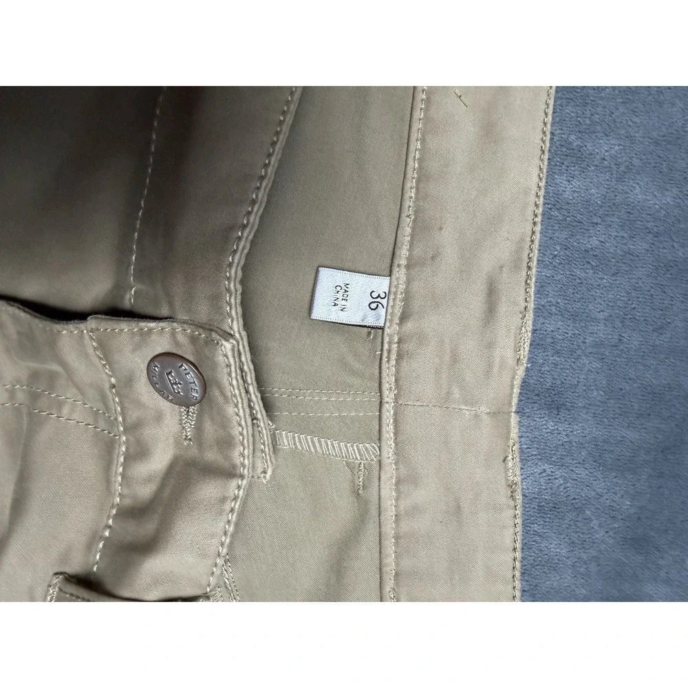 Peter Millar Pants Mens 36x32 Tan Chino Stretch 5 Pocket Regular Fit Casual